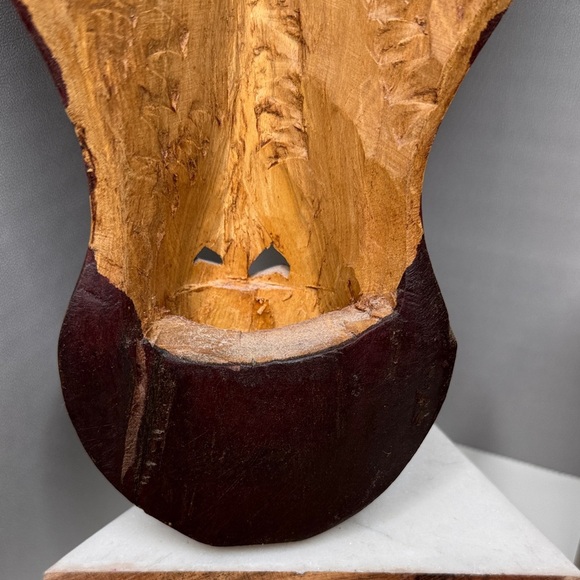 Vintage Estate Handcrafted Giraffe Mask Wall Art 15" - Picture 8 of 10